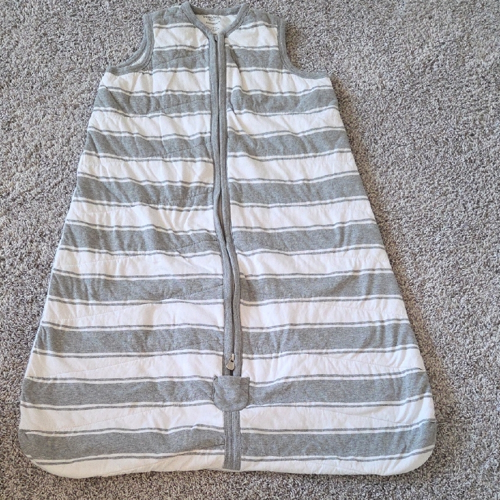 Burt's Bees Striped Sleep Sack - Gray and White